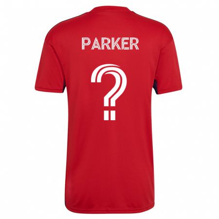 Kandiny Homme Maillot Isaiah Parker #0 Rouge Tenues Domicile 2023/24 T-Shirt