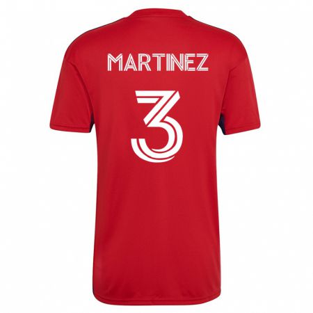 Kandiny Homme Maillot José Antonio Martínez #3 Rouge Tenues Domicile 2023/24 T-Shirt