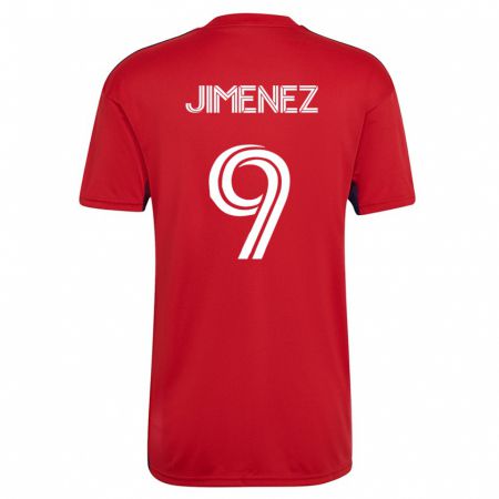 Kandiny Homme Maillot Jesús Jiménez #9 Rouge Tenues Domicile 2023/24 T-Shirt
