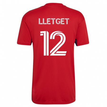 Kandiny Homme Maillot Sebastian Lletget #12 Rouge Tenues Domicile 2023/24 T-Shirt