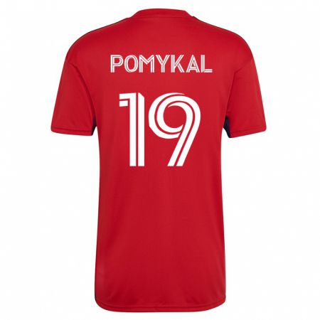 Kandiny Homme Maillot Paxton Pomykal #19 Rouge Tenues Domicile 2023/24 T-Shirt