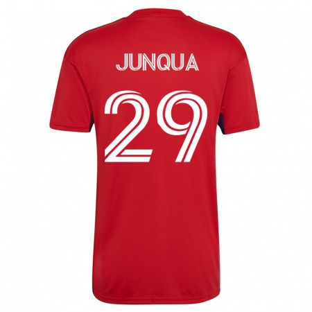 Kandiny Homme Maillot Sam Junqua #29 Rouge Tenues Domicile 2023/24 T-Shirt