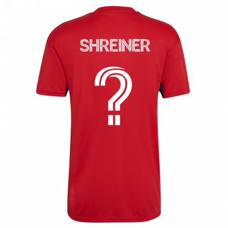 Kandiny Homme Maillot Luke Shreiner #0 Rouge Tenues Domicile 2023/24 T-Shirt