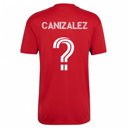 Kandiny Homme Maillot Henry Canizalez #0 Rouge Tenues Domicile 2023/24 T-Shirt