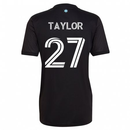 Kandiny Homme Maillot D.j. Taylor #27 Noir Tenues Domicile 2023/24 T-Shirt