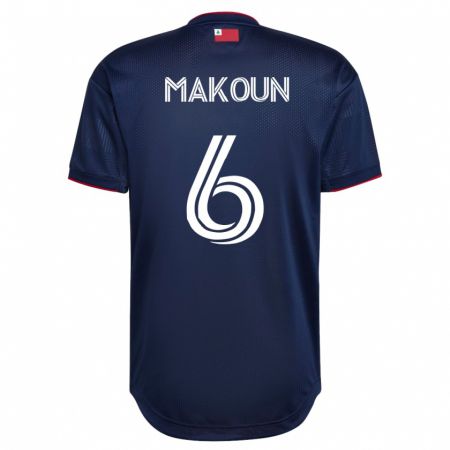 Kandiny Homme Maillot Christian Makoun #6 Marin Tenues Domicile 2023/24 T-Shirt
