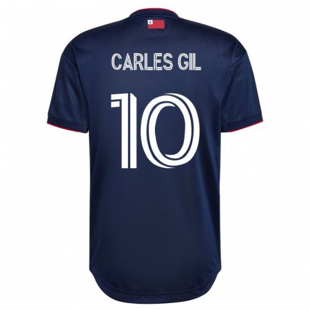 Kandiny Homme Maillot Carles Gil #10 Marin Tenues Domicile 2023/24 T-Shirt