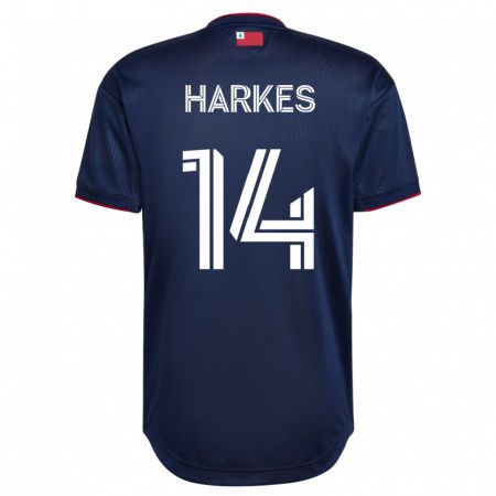 Kandiny Homme Maillot Ian Harkes #14 Marin Tenues Domicile 2023/24 T-Shirt