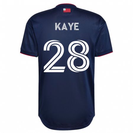 Kandiny Homme Maillot Mark-Anthony Kaye #28 Marin Tenues Domicile 2023/24 T-Shirt