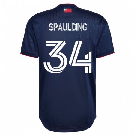 Kandiny Homme Maillot Ryan Spaulding #34 Marin Tenues Domicile 2023/24 T-Shirt