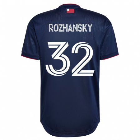 Kandiny Homme Maillot Jake Rozhansky #32 Marin Tenues Domicile 2023/24 T-Shirt