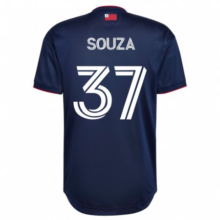 Kandiny Homme Maillot Victor Souza #37 Marin Tenues Domicile 2023/24 T-Shirt