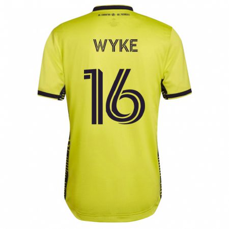 Kandiny Homme Maillot Laurence Wyke #16 Jaune Tenues Domicile 2023/24 T-Shirt