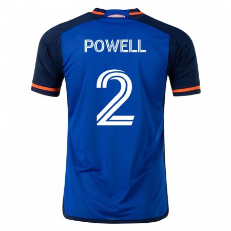 Kandiny Homme Maillot Alvas Powell #2 Bleu Tenues Domicile 2023/24 T-Shirt