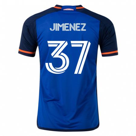 Kandiny Homme Maillot Stiven Jimenez #37 Bleu Tenues Domicile 2023/24 T-Shirt