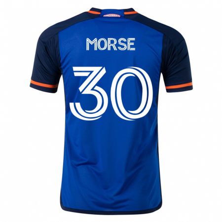 Kandiny Homme Maillot Hunter Morse #30 Bleu Tenues Domicile 2023/24 T-Shirt