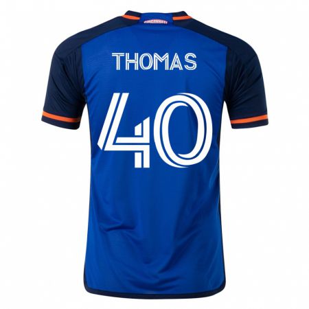 Kandiny Homme Maillot Kai Thomas #40 Bleu Tenues Domicile 2023/24 T-Shirt