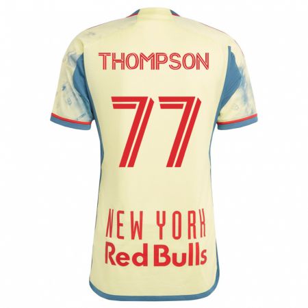 Kandiny Homme Maillot Amos Shapiro-Thompson #77 Jaune Tenues Domicile 2023/24 T-Shirt