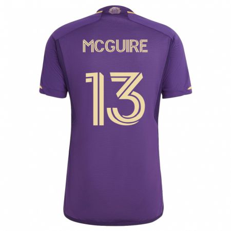 Kandiny Homme Maillot Duncan Mcguire #13 Violet Tenues Domicile 2023/24 T-Shirt