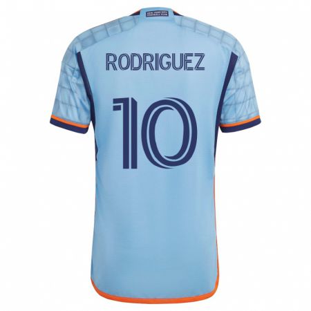 Kandiny Homme Maillot Santiago Rodríguez #10 Bleu Tenues Domicile 2023/24 T-Shirt