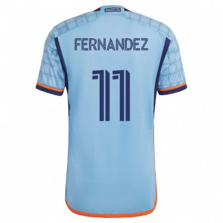 Kandiny Homme Maillot Julián Fernández #11 Bleu Tenues Domicile 2023/24 T-Shirt