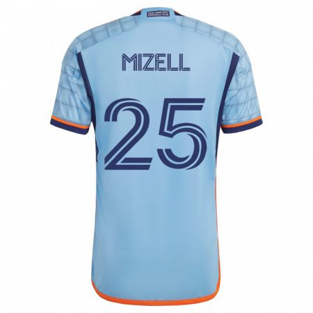 Kandiny Homme Maillot Cody Mizell #25 Bleu Tenues Domicile 2023/24 T-Shirt