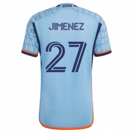 Kandiny Homme Maillot Jonathan Jiménez #27 Bleu Tenues Domicile 2023/24 T-Shirt
