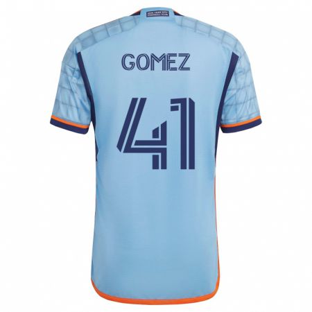 Kandiny Homme Maillot Julián Gómez #41 Bleu Tenues Domicile 2023/24 T-Shirt