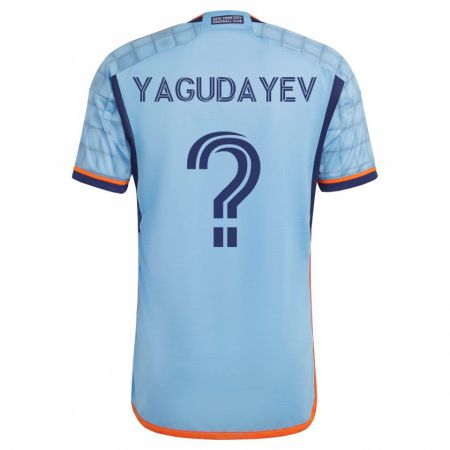 Kandiny Homme Maillot Alexander Yagudayev #0 Bleu Tenues Domicile 2023/24 T-Shirt
