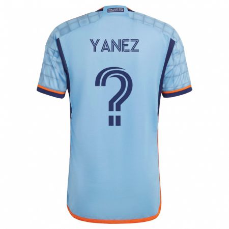 Kandiny Homme Maillot Zidane Yañez #0 Bleu Tenues Domicile 2023/24 T-Shirt