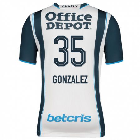 Kandiny Homme Maillot Bryan González #35 Marin Tenues Domicile 2023/24 T-Shirt