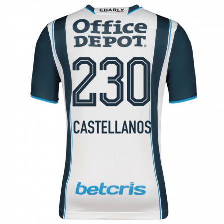 Kandiny Homme Maillot Edson Castellanos #230 Marin Tenues Domicile 2023/24 T-Shirt