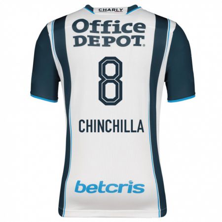 Kandiny Homme Maillot Priscila Chinchilla #8 Marin Tenues Domicile 2023/24 T-Shirt