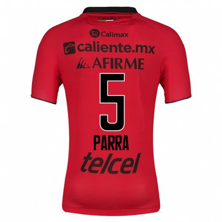 Kandiny Homme Maillot Rodrigo Parra #5 Rouge Tenues Domicile 2023/24 T-Shirt