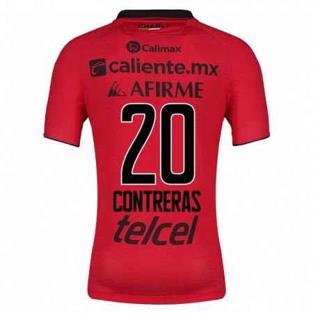 Kandiny Homme Maillot Francisco Contreras #20 Rouge Tenues Domicile 2023/24 T-Shirt