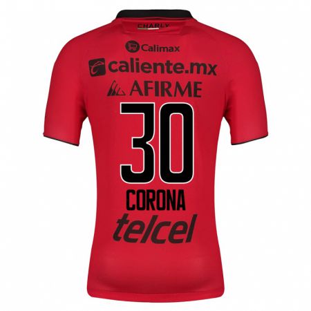 Kandiny Homme Maillot Jesús Corona #30 Rouge Tenues Domicile 2023/24 T-Shirt