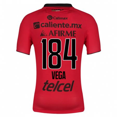 Kandiny Homme Maillot Daniel Vega #184 Rouge Tenues Domicile 2023/24 T-Shirt