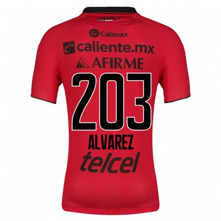 Kandiny Homme Maillot Jaime Álvarez #203 Rouge Tenues Domicile 2023/24 T-Shirt