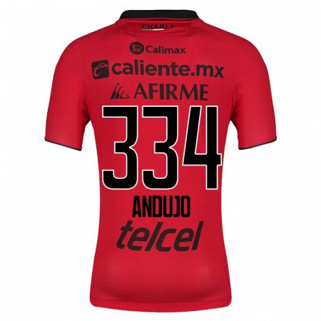 Kandiny Homme Maillot Favio Andujo #334 Rouge Tenues Domicile 2023/24 T-Shirt