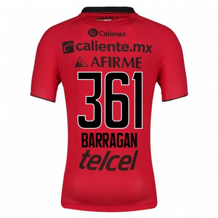 Kandiny Homme Maillot Jesús Barragán #361 Rouge Tenues Domicile 2023/24 T-Shirt