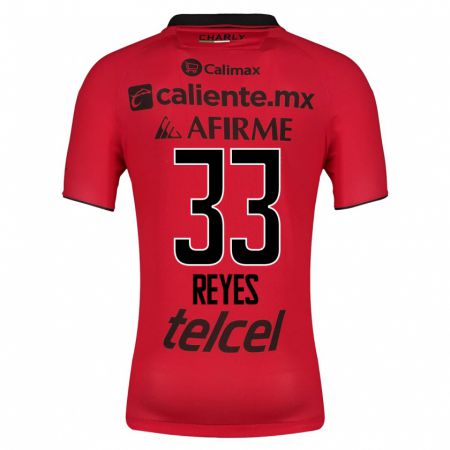 Kandiny Homme Maillot Jazmín Reyes #33 Rouge Tenues Domicile 2023/24 T-Shirt