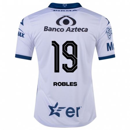 Kandiny Homme Maillot Ángel Robles #19 Blanc Tenues Domicile 2023/24 T-Shirt