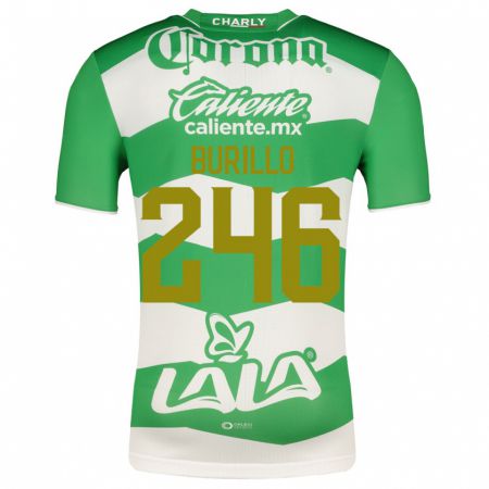 Kandiny Homme Maillot Juan Burillo #246 Vert Tenues Domicile 2023/24 T-Shirt