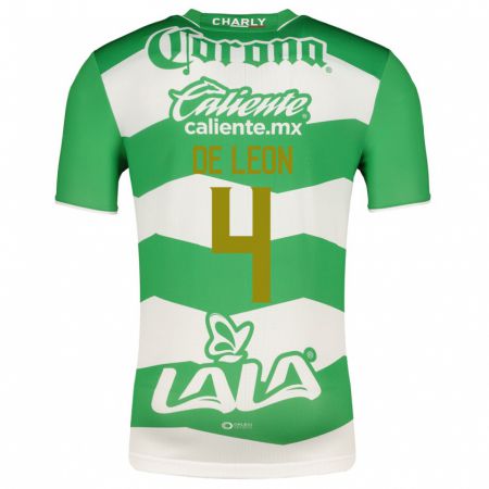 Kandiny Homme Maillot Lourdes De León #4 Vert Tenues Domicile 2023/24 T-Shirt