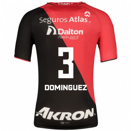 Kandiny Homme Maillot Idekel Domínguez #3 Noir Tenues Domicile 2023/24 T-Shirt