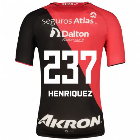 Kandiny Homme Maillot Carlos Henríquez #237 Noir Tenues Domicile 2023/24 T-Shirt