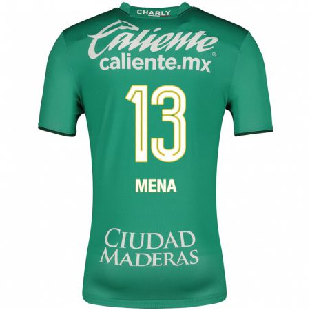 Kandiny Homme Maillot Ángel Mena #13 Vert Tenues Domicile 2023/24 T-Shirt