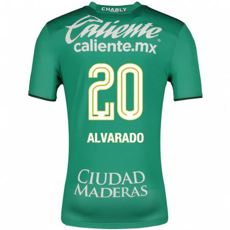 Kandiny Homme Maillot Alfonso Alvarado #20 Vert Tenues Domicile 2023/24 T-Shirt