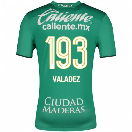 Kandiny Homme Maillot Luis Valadez #193 Vert Tenues Domicile 2023/24 T-Shirt