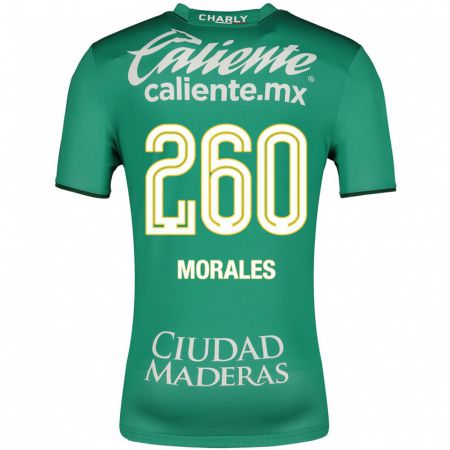 Kandiny Homme Maillot Daniel Morales #260 Vert Tenues Domicile 2023/24 T-Shirt